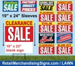 Yard Lawn Sign Sleeves 18 x 24 for Retail and Furniture Mattress Sale